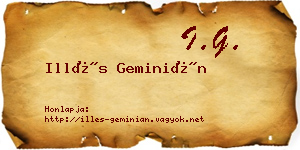 Illés Geminián névjegykártya